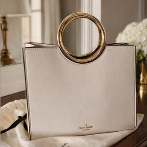 Kate Spade Handbag with Gold Ring Handles